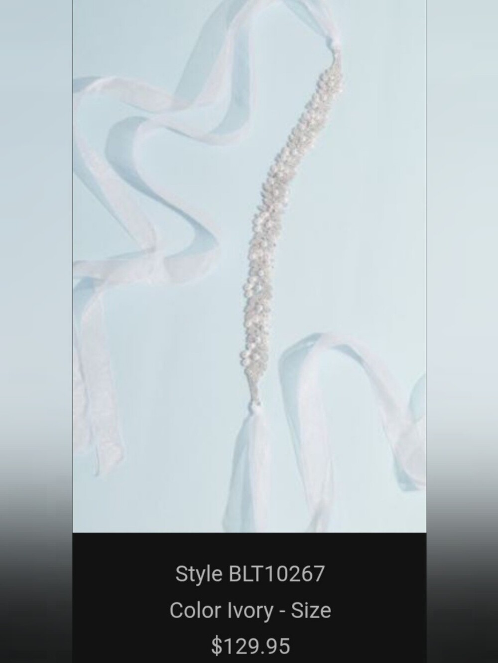 Ivory Beaded Ribbon Waist Belt - Elegant Bridal Accent